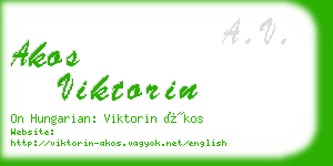 akos viktorin business card